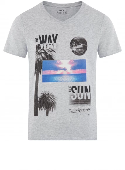 Cotton T-shirt with print-2019P