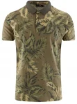 Comfort Polo-shirt made of pique with all over print