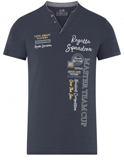 Polo with embroidery and decorative cutout (1)