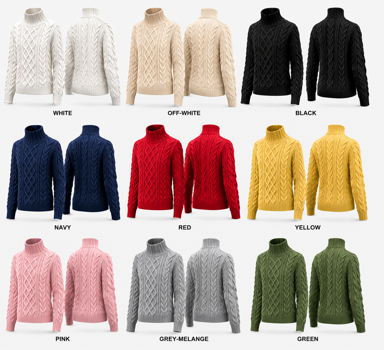 CABLE KNIT SWEATER -2
