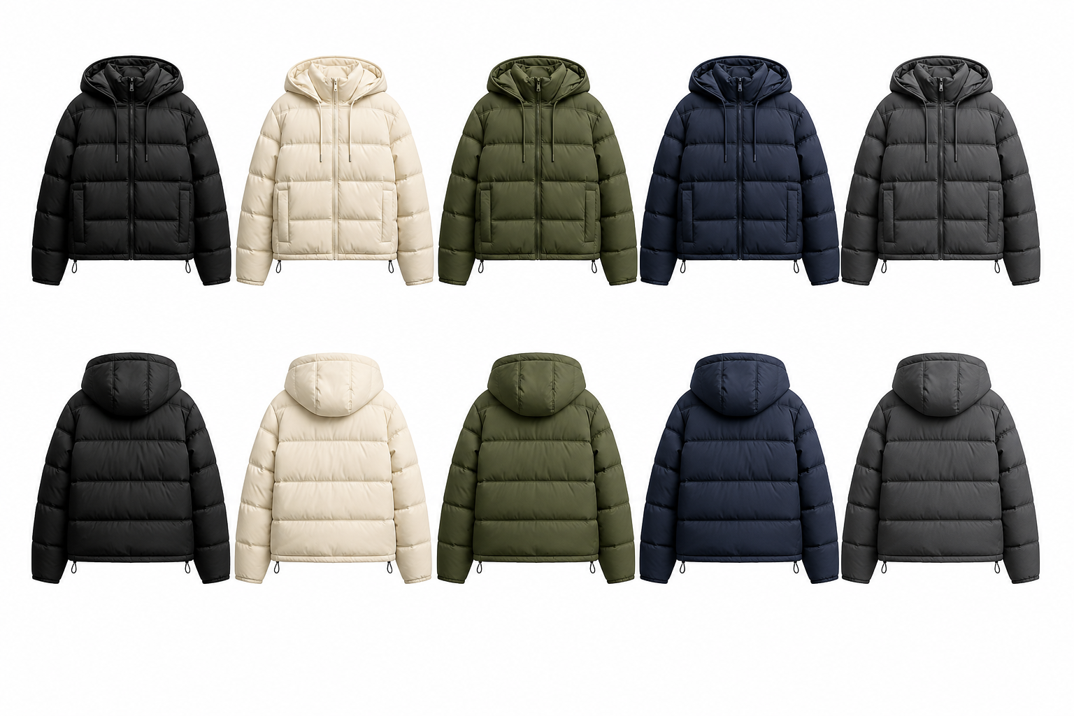 WATER AND WIND PROTECTION SHORT QUILTED ANORAK