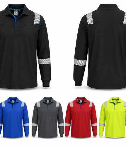 ZAR-308:  Flame Resistant Long Sleeve Polo