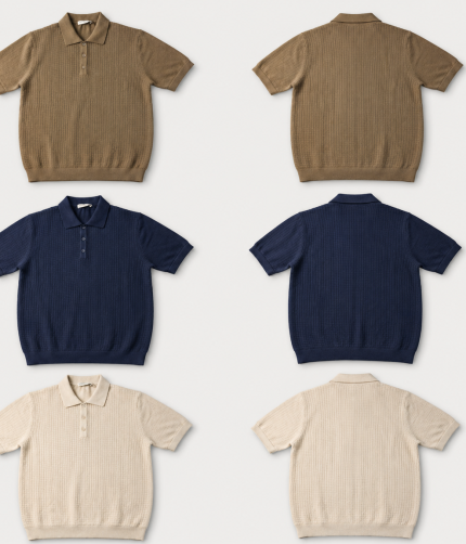 Men's Short Sleeve Knit Polo Shirt